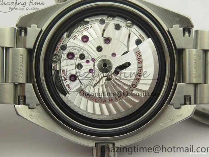 0420 Planet Ocean 43.5mm SS VSF 1:1 Best Edition Black Orange Bezel Black Dial on SS Bracelet A8900 Super Clone Breathable 8003